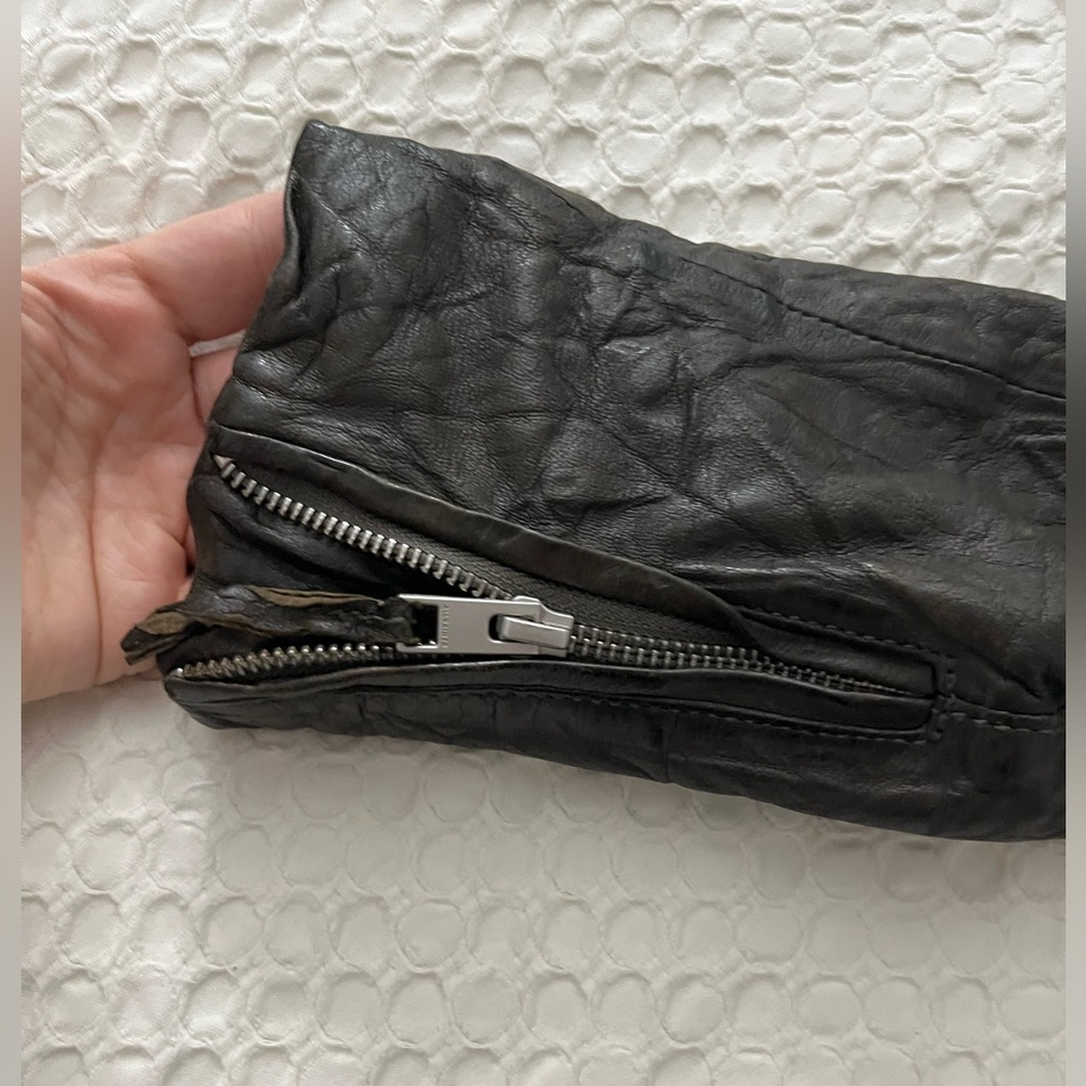 All Saints Slate Biker Spitalfields Jacks Place Leather Jacket - Picture 8 of 14